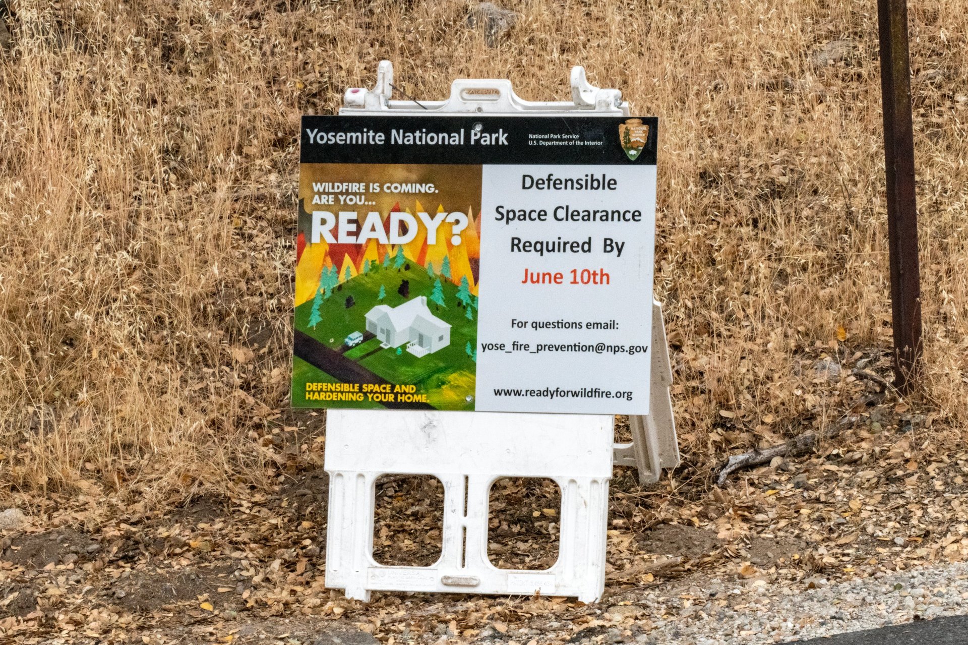 Defensible space clearing vegetation around home